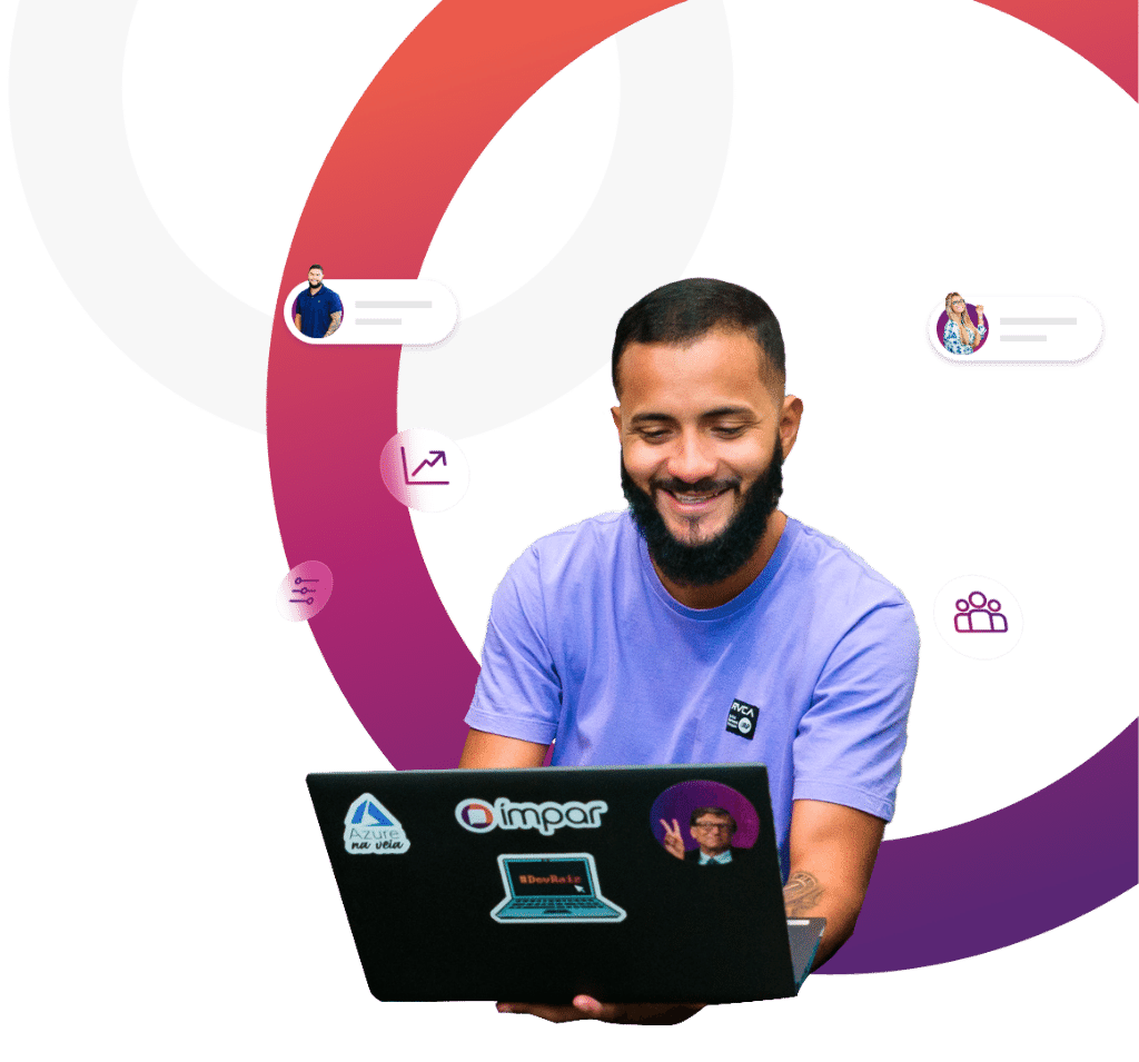 Colaborador ímpar utilizando notebook.